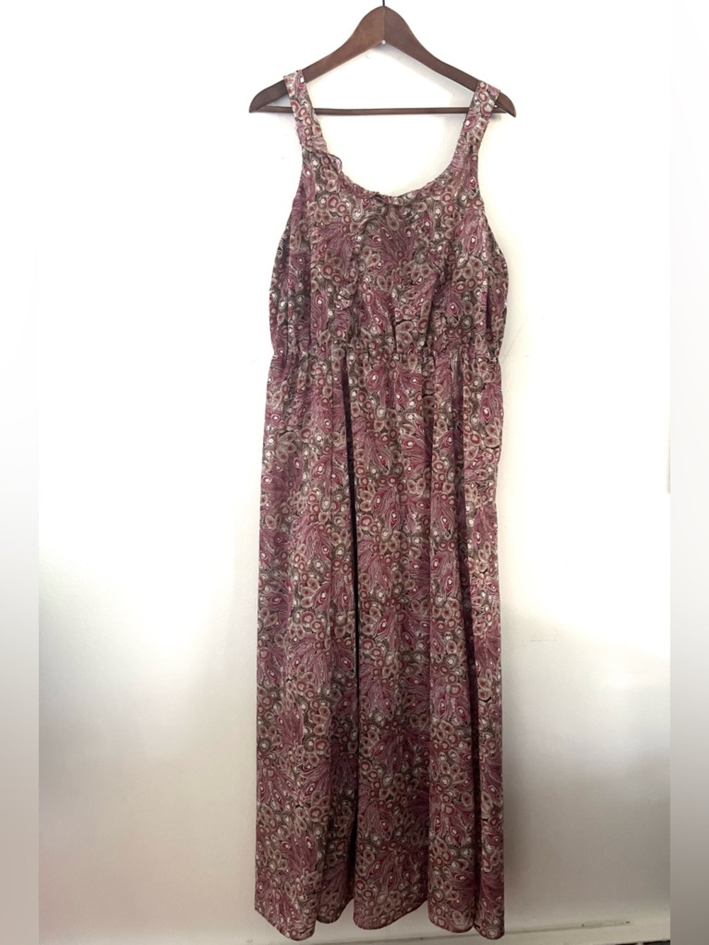 Denim 24/7 Vintage Maxi Dress w/ Adjustable Straps Lined Women's Plus Size 20W
